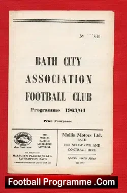 Bath City v Bedford Town 1963 – Southern League