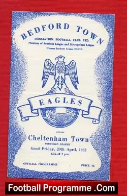 Bedford Town v Cheltenham Town 1962
