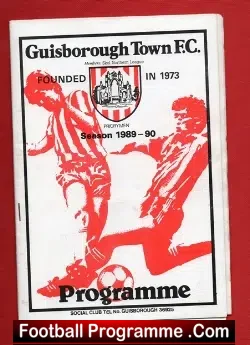 Billingham Synthonia v Whitby Town 1990 - At Guisborough - football programme