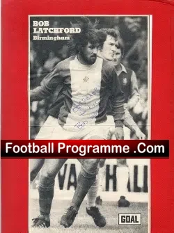 Birmingham City Bob Latchford Signed Picture - football memorabilia