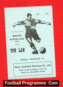 Bishop Auckland v Tow Law Town 1956