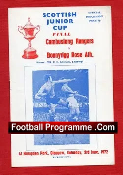 Cambuslang Rangers v Bonnyrigg Rose Athletic 1972 – Final