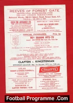 Clapton v Kingstonians 1972