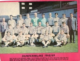 Dunfermline Athletic FC Autographed Picture 1969 + Roy Barry