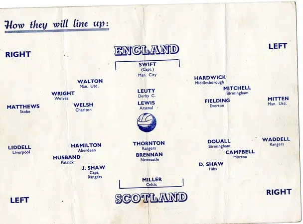 England v Scotland 1946 – at Maine Road – Pirate – Matthews