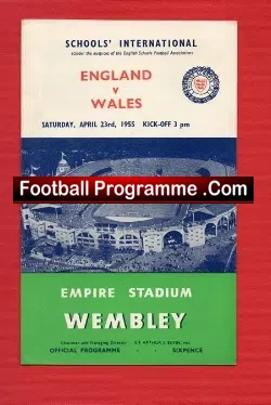 England v Wales 1955 – Wembley – School Boys