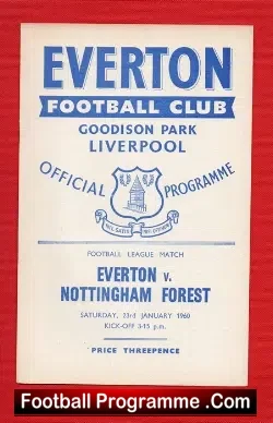 Everton v Nottingham Forest 1960