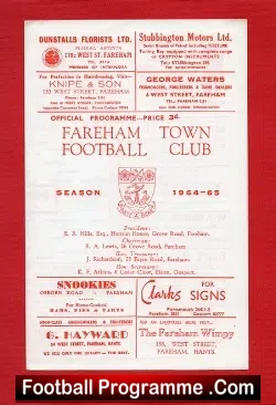 Fareham Town v Thornycroft Athletic 1965 – Semi Final