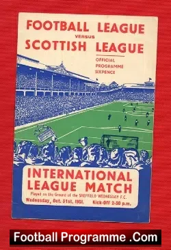 Football League v Scotland League 1951 – Hillsborough