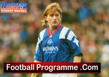 Glasgow Rangers Stuart McCall Autograph Picture - football memorabilia