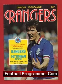 Glasgow Rangers v Tottenham 1980