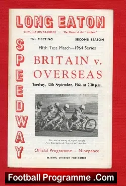 Great Britain v Overseas 1964 – at Long Eaton