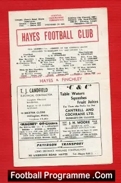 Hayes v Finchley 1960