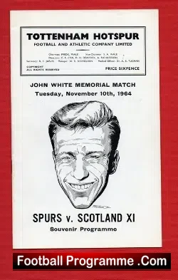 John White Testimonial Tottenham Benefit Memorial Match 1964