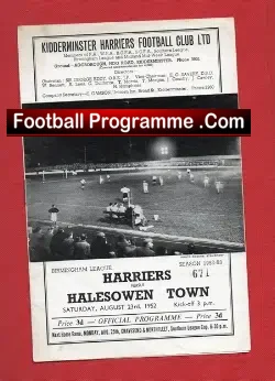 Kidderminster Harriers v Halesowen 1952