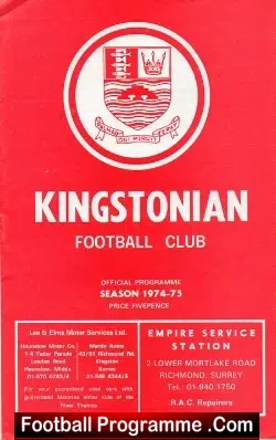 Kingstonian v Leatherhead 1974