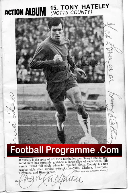 Leicester City v Notts County 1971 – Multi Signed Autographed