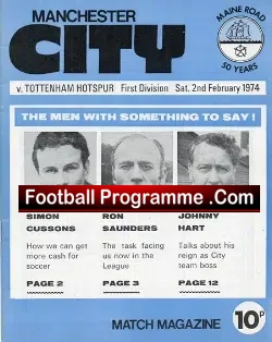 Manchester City v Tottenham 1974