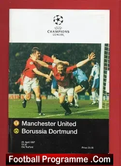 Manchester United v Borussia Dortmund 1997 - Multi Autographed - football programme