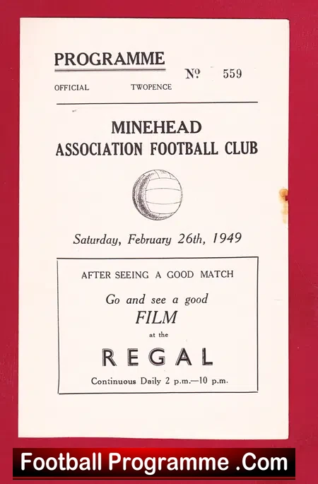 Minehead v Barnstaple AAC 1949 – Devon Charity Cup