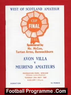 Muirend Amateurs v Aston Villa 1980
