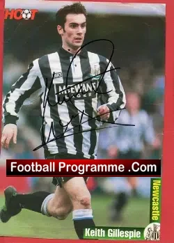 Newcastle United Keith Gillespie Autograph