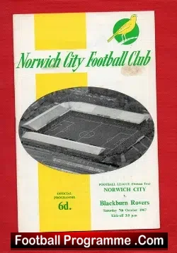 Norwich City v Blackburn Rovers 1967
