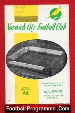 Norwich City v Blackpool 1968