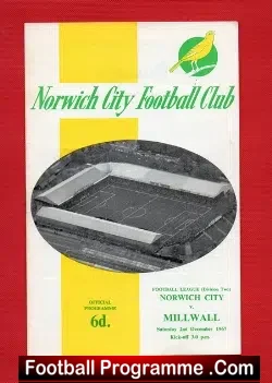 Norwich City v Millwall 1967