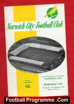 Norwich City v Rotherham United 1967
