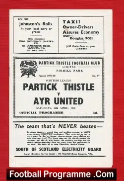 Partick Thistle v Ayr United 1960 – to clear