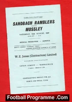 Sandbach Ramblers v Mossley 1969