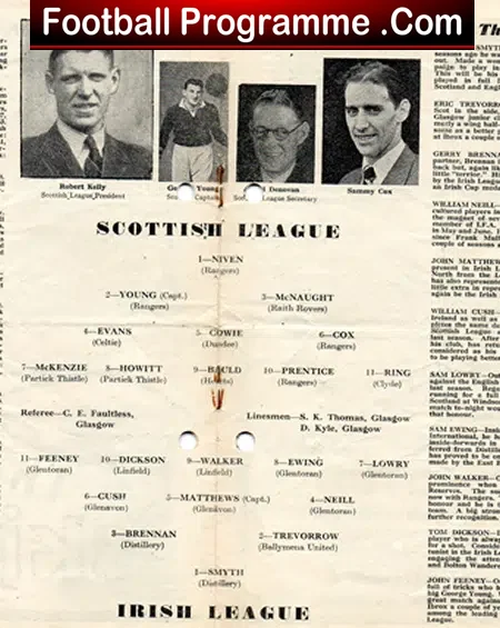 Scotland v Ireland 1953 – Friendly Match at Ibrox – Rangers