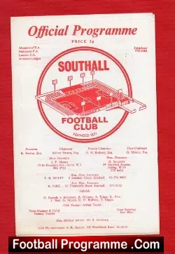 Southall v Kingstonian 1973 – Charity Cup