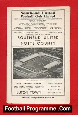 Southend United v Notts County 1960