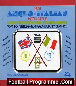 Stafford Rangers v Monza – Udinese – Teramo 1976 Anglo Italian