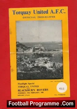 Torquay United v Blackburn Rovers 1955