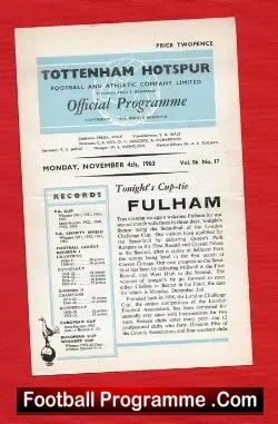 Tottenham Hotspur v Fulham 1963