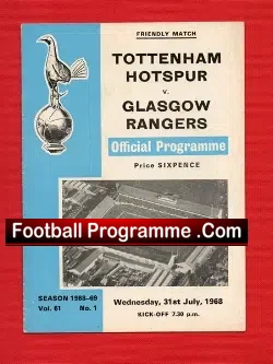 Tottenham Hotspur v Glasgow Rangers 1968