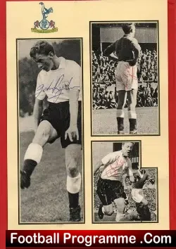 Tottenham Spurs Ryden + Reynolds + Stokes Autographs 1950s