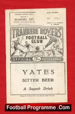 Tranmere Rovers v Bradford City 1961