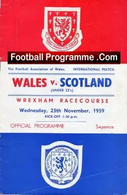 Wales v Scotland 1959 – Under 23 International Denis Law