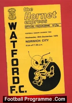Watford v Norwich City 1970