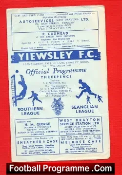 Yiewsley v Sittingbourne 1960