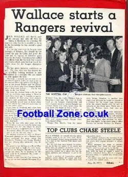 Glasgow Rangers Quinton Young Autograph Picture 1973
