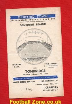 Bedford Town v Tonbridge 1957