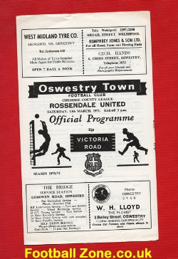 Oswestry Town v Rossendale United 1971