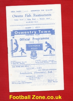 Oswestry Town v Buxton 1973