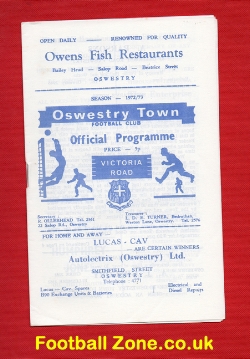 Oswestry Town v Rhyl 1973