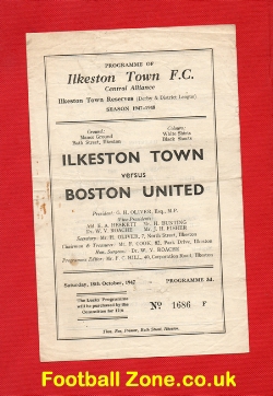 Ilkeston Town v Boston United 1947